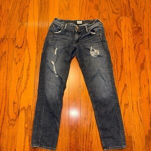 Hudson Jeans Women's Cropped Distressed Denim